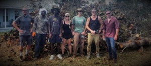 Our cleanup crew and friends pause for a photo after tackling another mangled yard in Panama City, FL.